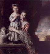 Sir Joshua Reynolds The Countess Spencer with her Daughter Georgina Sweden oil painting reproduction